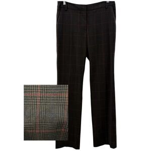 Sandro Paris Old Money Dark Academia Plaid Straight Leg Dress Pants Size 36 US S